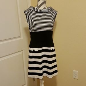 Taylor Size 8 Black and White Dress